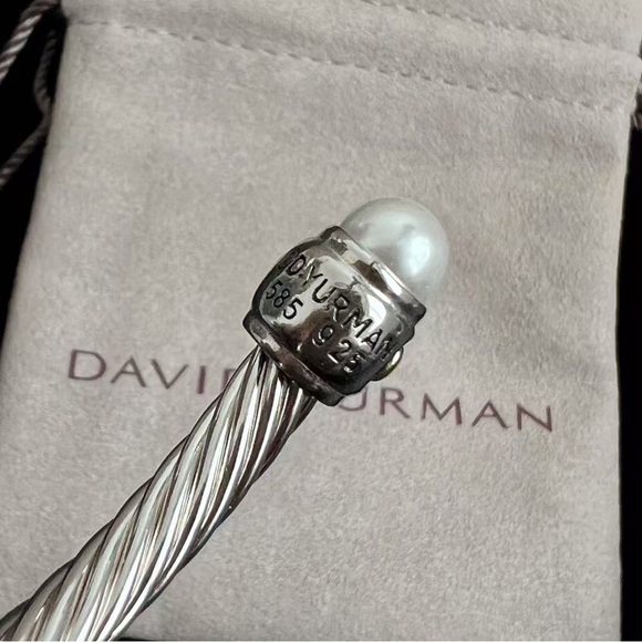 David Yurman Silver and Gold Cable Cuff - Picture 4 of 4